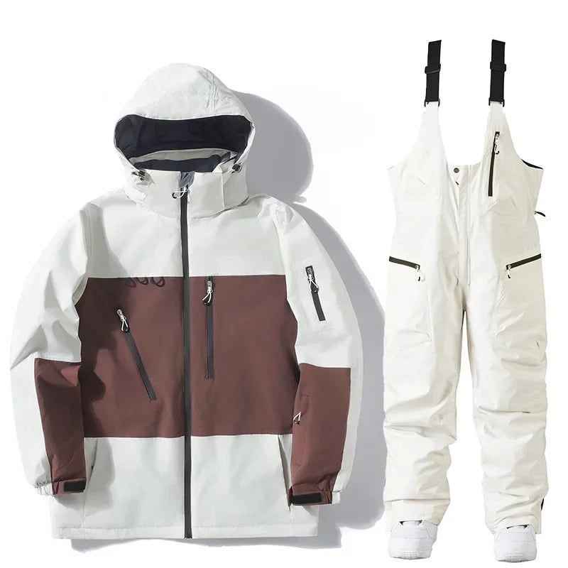 Traje de esquí térmico para hombre y mujer, temporada de nieve 24-25, pantalones impermeables para snowboard y esquí.