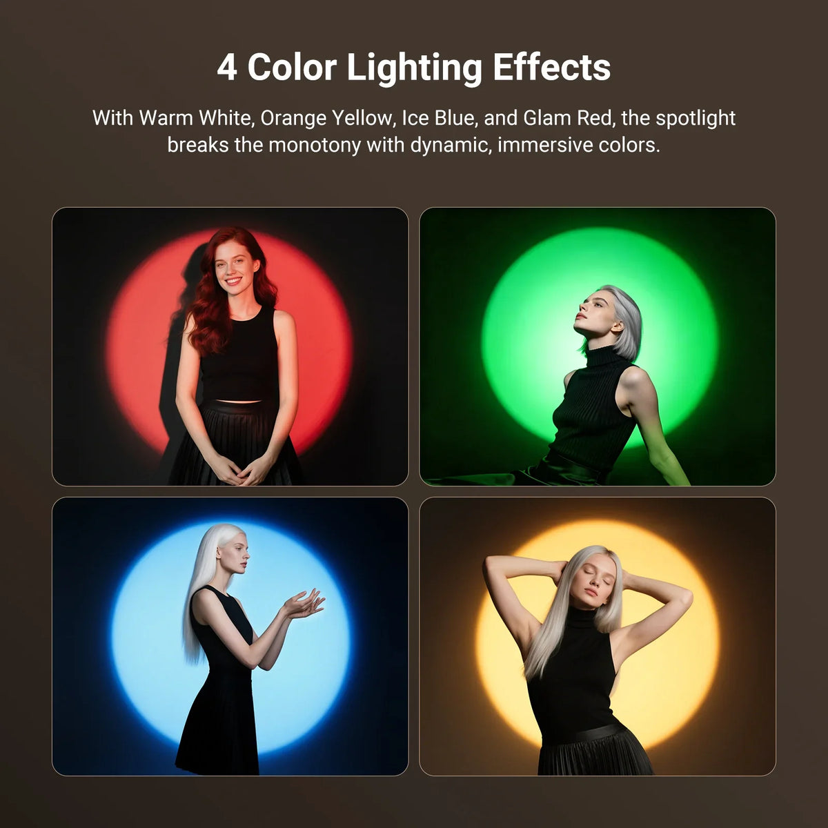Linterna de Fotografía RGB NEEWER de 12W, 4 Colores/20 Filtros GOBO/CRI95+/500mAh, Iluminación LED Portátil de 12W para Video