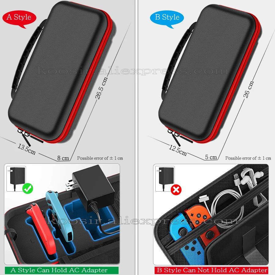 Bolsa de almacenamiento grande para Nintendo Switch, Estuche de transporte portátil SwitchOLED, bolsa de viaje de tela Oxford antiarañazos para Nintendo Switch OLED