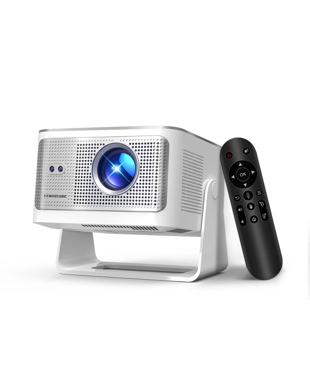 Proyector Magcubic con Enfoque Automático, Android 14, 4K, 900 Ansi, 8K Nativo, 1080P, Hy350Max con Wifi 6, Bluetooth 5.4, 16 GB, Allwinner H726, Portátil, para Exteriores