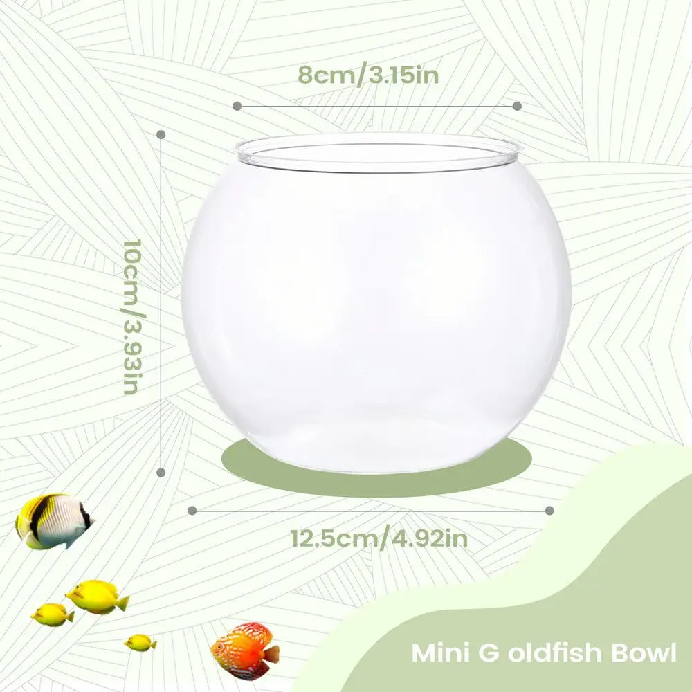 Clear Transparent Round Fish Tank Plastic Small Fish Bowl creative light luxury Desktop Aquarium Bowl Living Room Home Decor