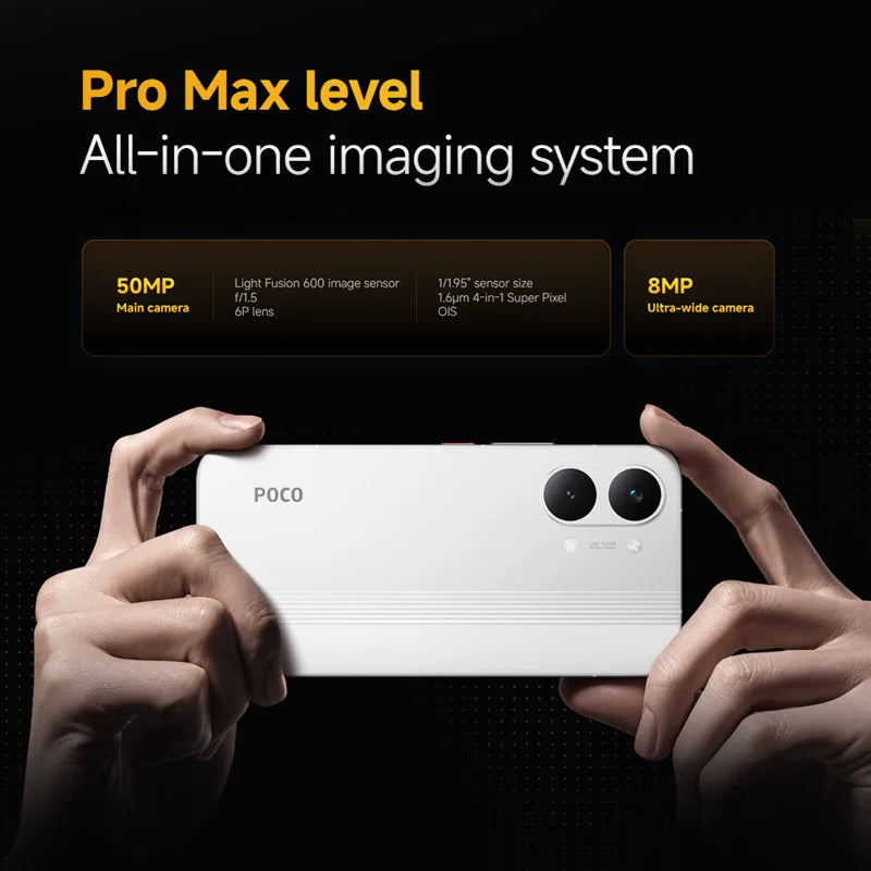 Poco X8 Pro Max - Smartphone 6.83", Dimensity 9500S, batería de 8500 mAh, sensor Light Fusion 600 de 50 Mp con OIS
