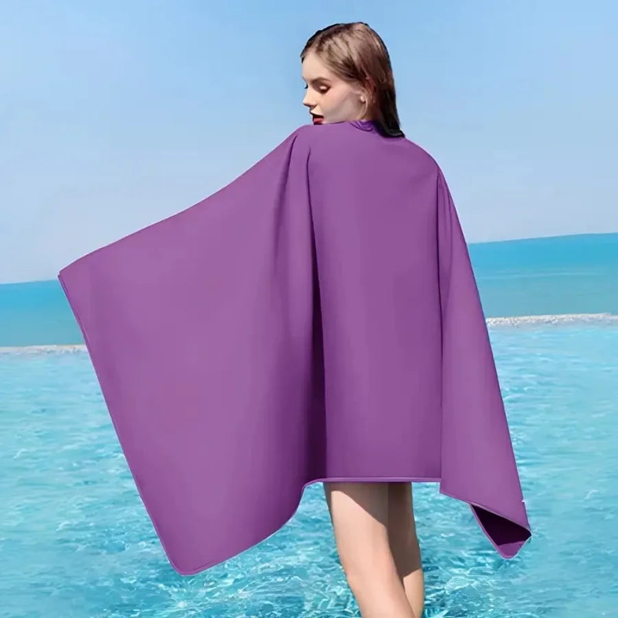 Toalla deportiva de fibra ultrafina para viajes al aire libre, natación y uso en la playa, sin arena, de alta absorción, suave, agradable para la piel, conveniente