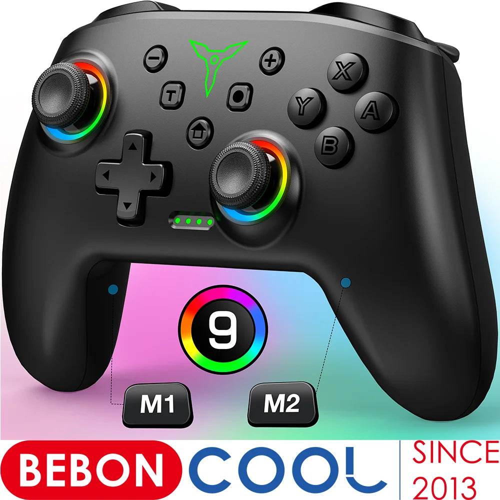 Control Inalámbrico BEBONCOOL para Switch 2 con Joystick y Doble Vibración, Compatible con Switch OLED/Lite, Control Remoto para Juegos