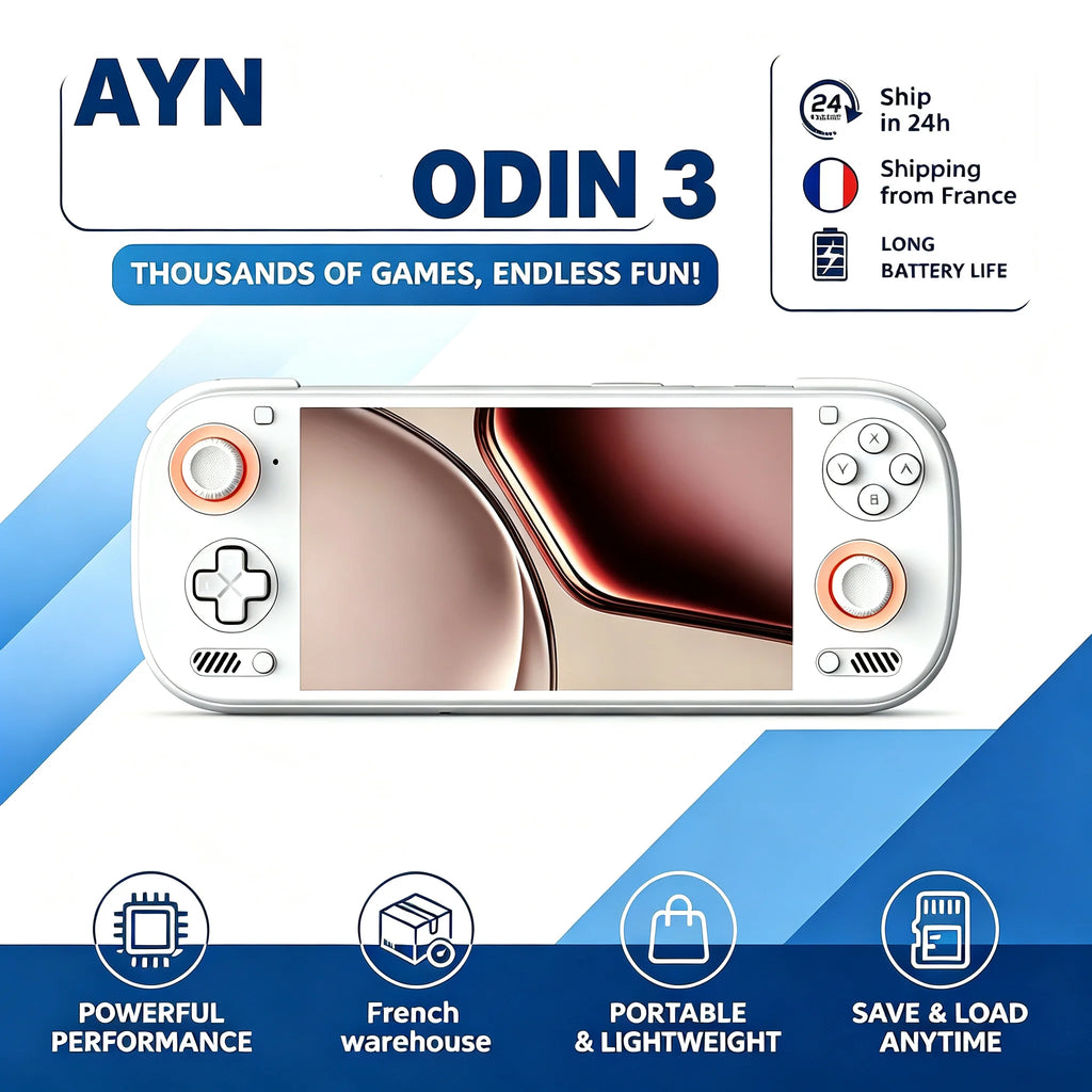 Consola de Juegos Portátil AYN, Pantalla AMOLED de 6" y 120Hz, Salida DP 4K, Batería de 8000mAh, Android 15, Reproductor de Juegos Portátil