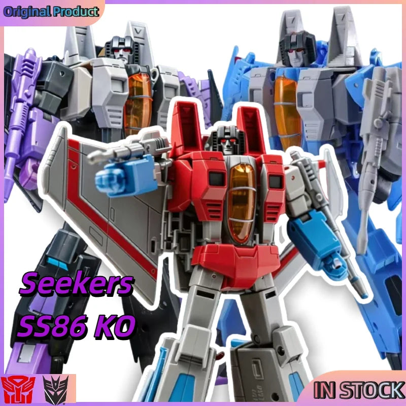 【EN EXISTENCIA】Set de figuras transformables Gianttooth Snake SS86 Seekers Starscream Skywarp Thundercracker KO Juguetes animados Regalos