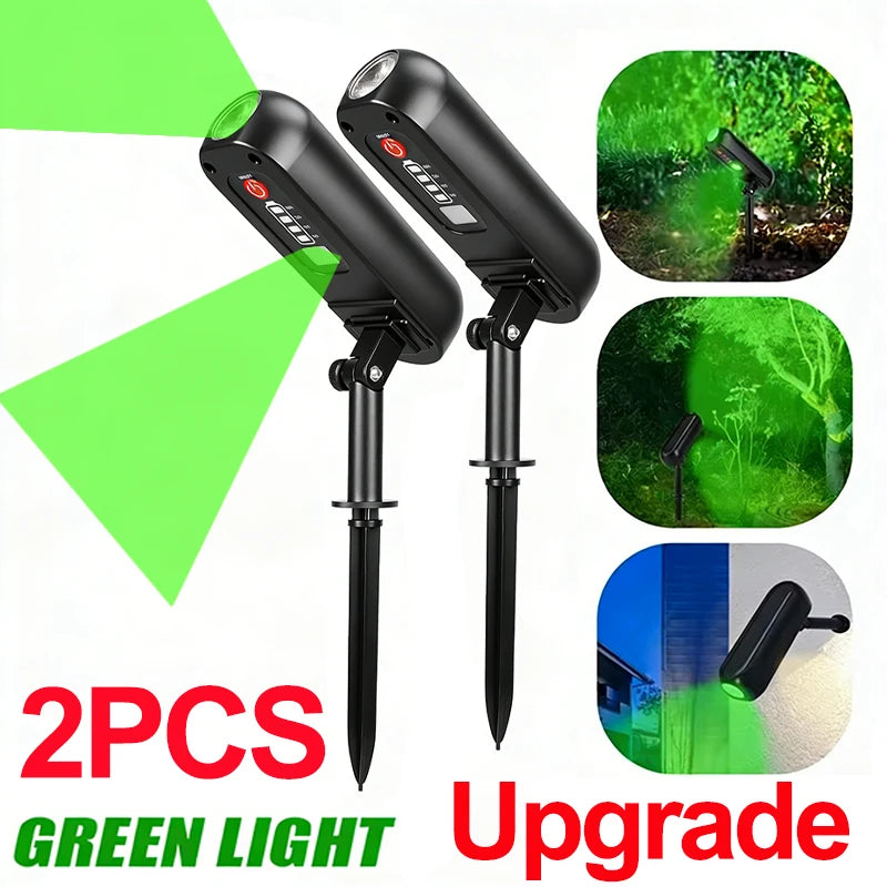 Luz solar LED para exteriores, aplique solar de pared, luz de jardín verde con clasificación IP65, focos solares, luces ascendentes solares para árboles, senderos y patios