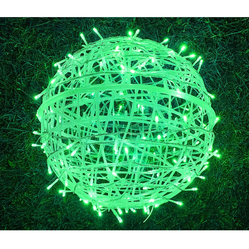 Luces decorativas de esfera para exteriores de 7.87", luces LED de globo colgantes para jardín, árbol, patio, porche, fiestas y bodas, con enchufe, 46 LED