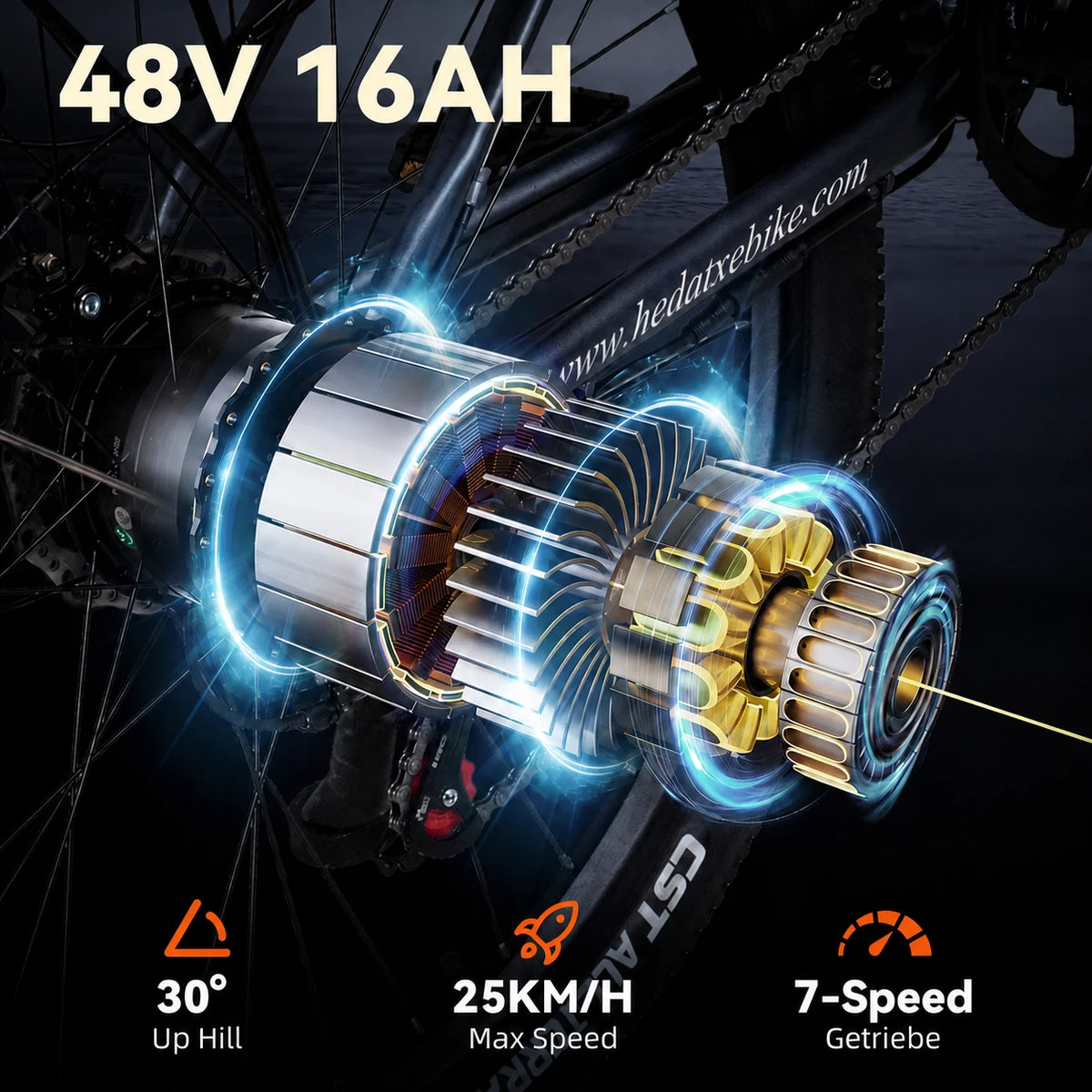 Nueva bicicleta eléctrica de montaña HEDA TX1, batería de litio de 48V 16Ah, motor trasero sin escobillas, 29", 7 velocidades, suspensión completa, bicicleta eléctrica todoterreno, pantalla LCD