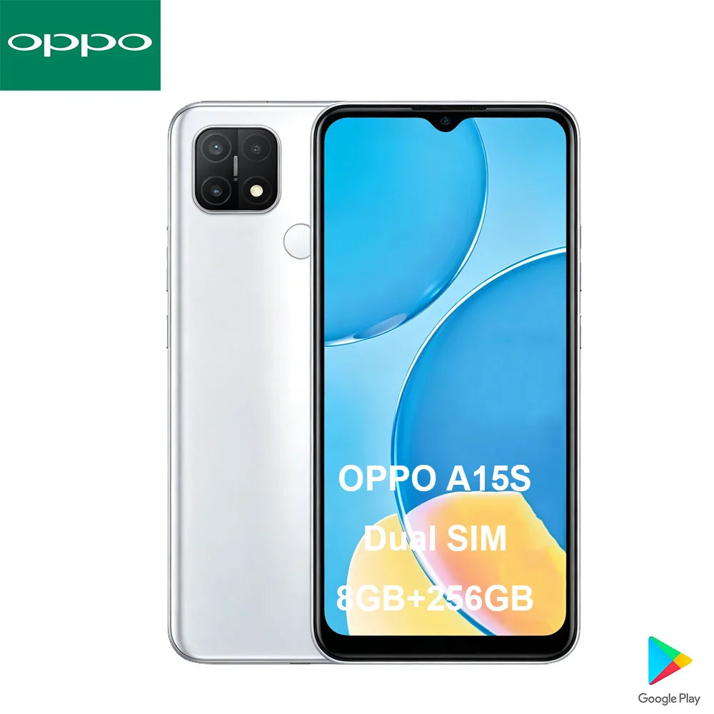 OPPO A15s nuevo, versión internacional CPH2179, pantalla HD de 6.52", triple cámara trasera, doble SIM, 4G, batería de larga duración, teléfono inteligente económico