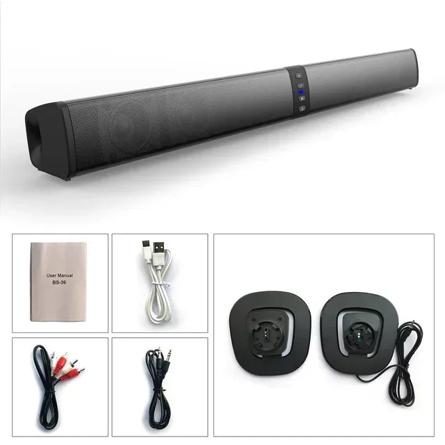 Altavoz Bluetooth, barra de sonido súper potente, portátil, inalámbrico, envolvente, estéreo, caja de sonido para TV en casa, Subwoofer, Radio FM, cine en casa