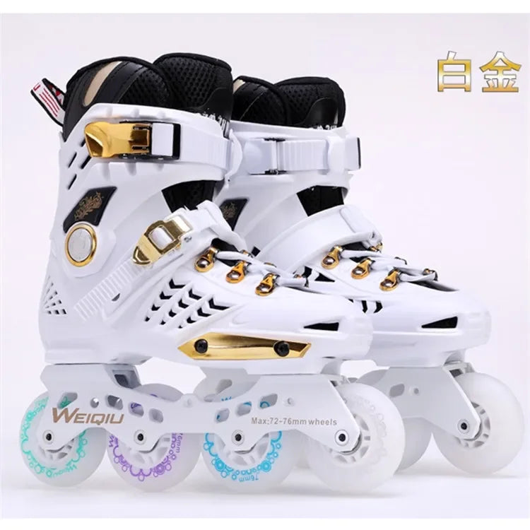 Patines en línea para adultos, figura plana, 12 zapatos de patinaje a elección, zapatillas de deporte para exteriores, camiones de aluminio avanzados para principiantes, ruedas de PU geniales