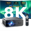 Proyector Inteligente Wimius G1 45000lumens 4K con Sistema Google TV, Enfoque Automático, Wifi, Alta Calidad, Full HD 1080P, Cine en Casa, Proyector de Haz para Películas