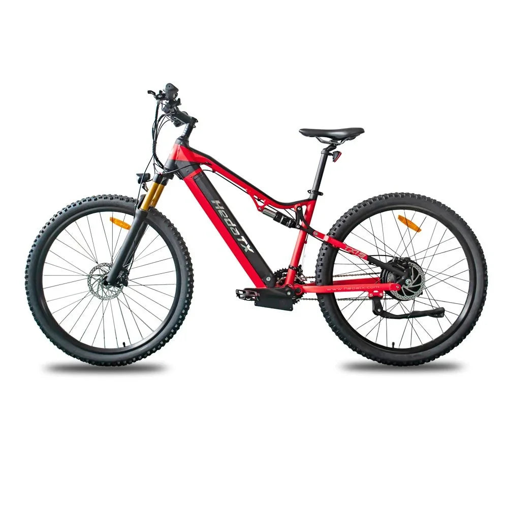 HEDA TX19 full suspension 1000W48V19.2AH hydraulic disc brake road mountain 29-inch dual suspension 27-speed electric bicycle