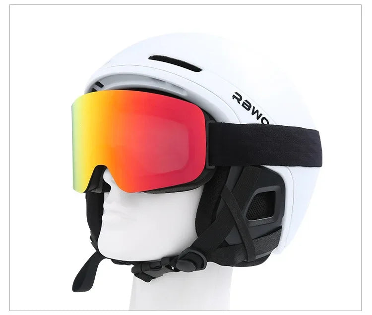 Gafas de esquí y snowboard para mujer y hombre, gafas de protección para esquiar, protección UV 400 contra la nieve, para usar sobre gafas, diseño cilíndrico, doble protección antivaho, modelo 2028.