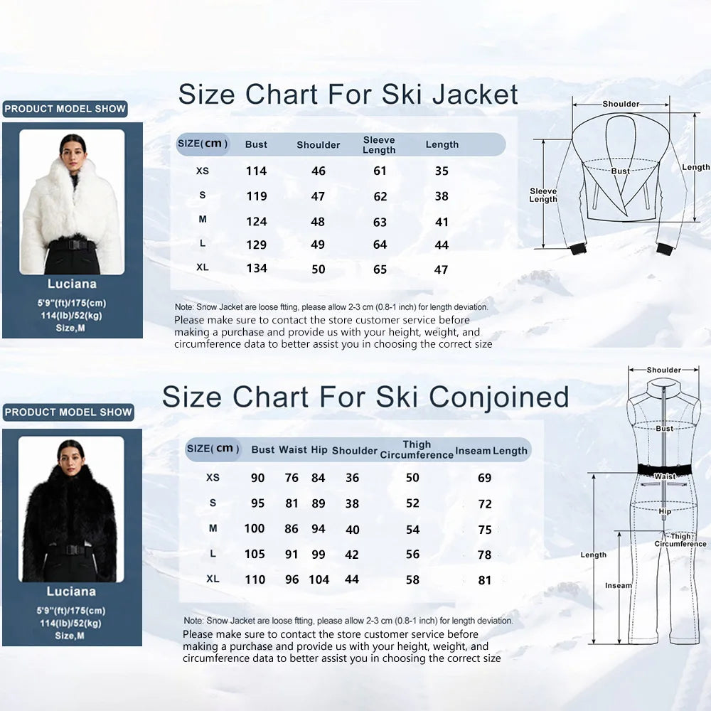 GSOU SNOW-traje de nieve cálido de dos piezas para mujer, mono de Snowboard ajustado, ropa elástica de esquí a prueba de viento con aislamiento para invierno