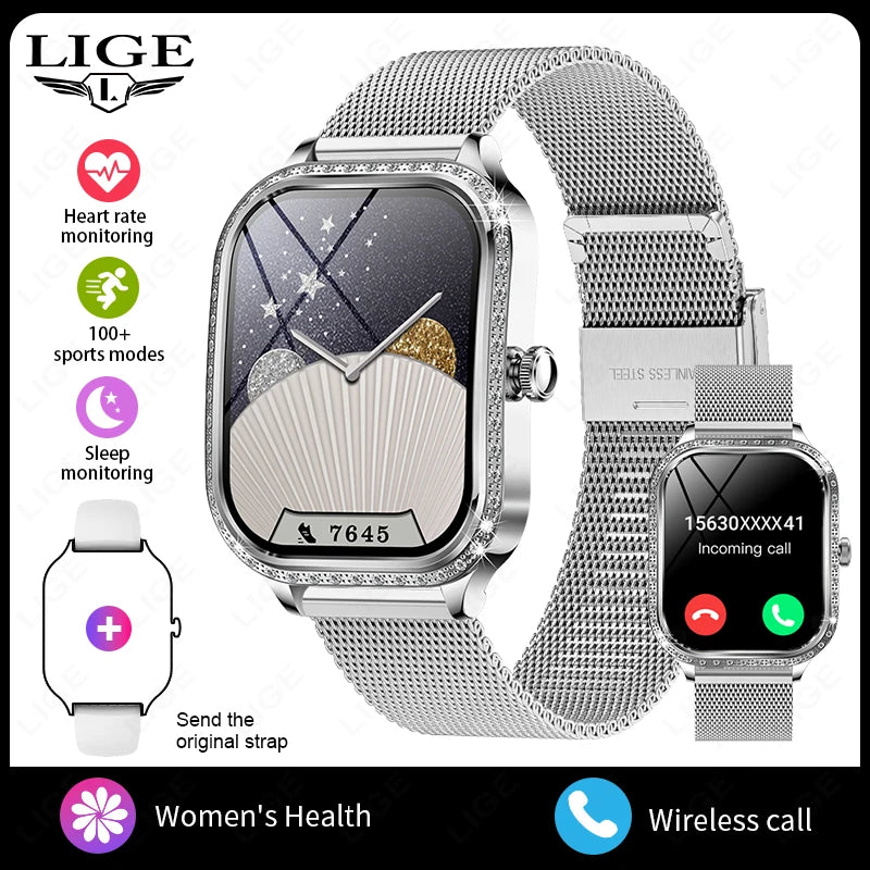 New Smart Watch For Women Gifts 1.75" HD Display Heart Rate Sport Fitness IP68 Waterproof Bluetooth Call Ladies Gift Smartwatch