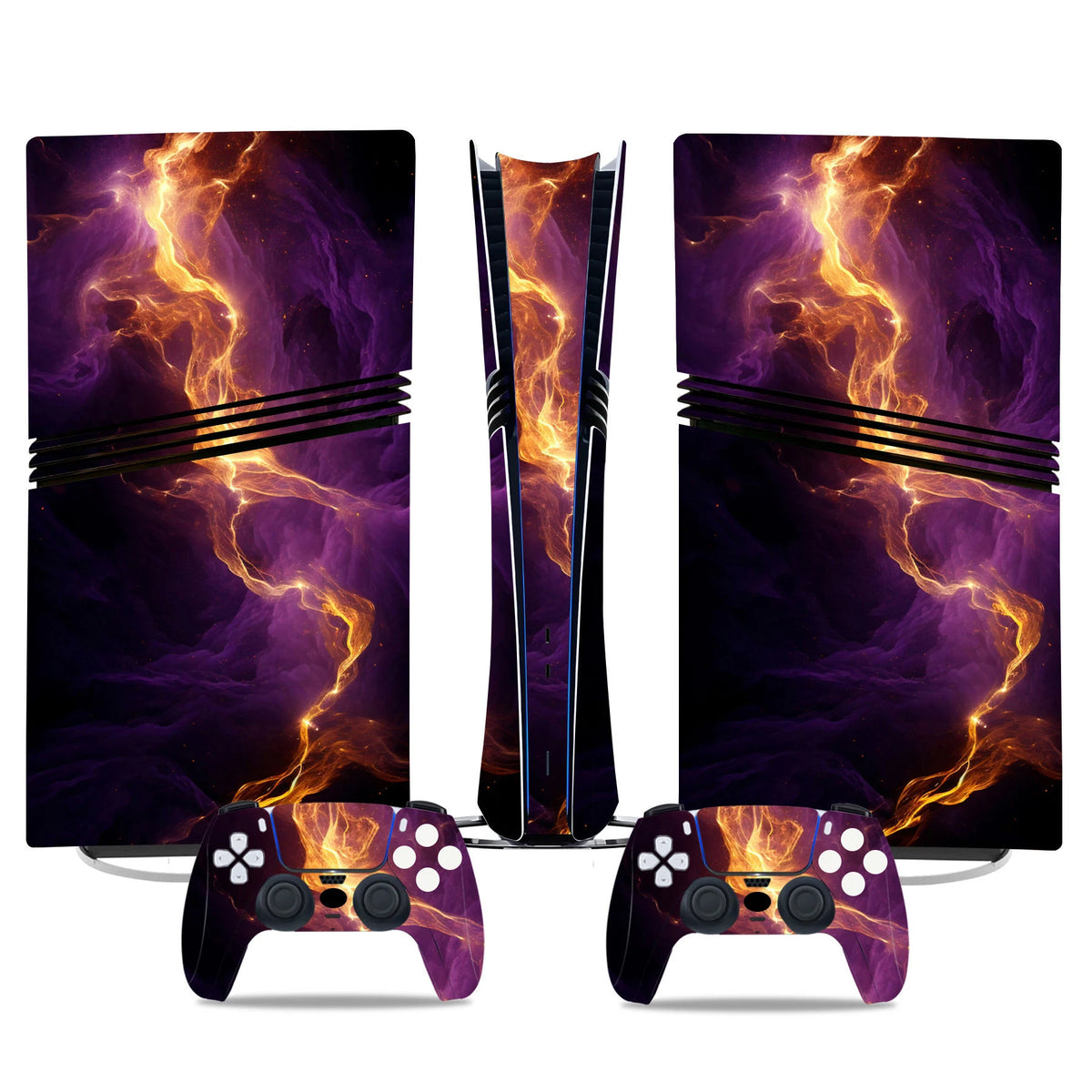 Adhesivo de vinilo decorativo para PS5 Pro Digital, funda de cobertura completa para consola de juegos y 2 controles