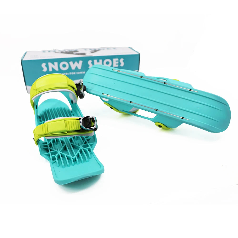 Mini esquís de nivel básico para adultos, adecuados para principiantes, botas de esquí que se pueden usar directamente en los pies, zapatos para caminar en la nieve