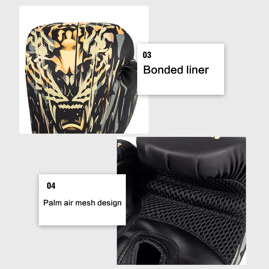 Guantes de boxeo profesionales de 8/10/12/14/16oz, guantes de lucha Sanda Muay Thai para adultos, saco de arena de entrenamiento para hombres y mujeres, lucha libre MMA