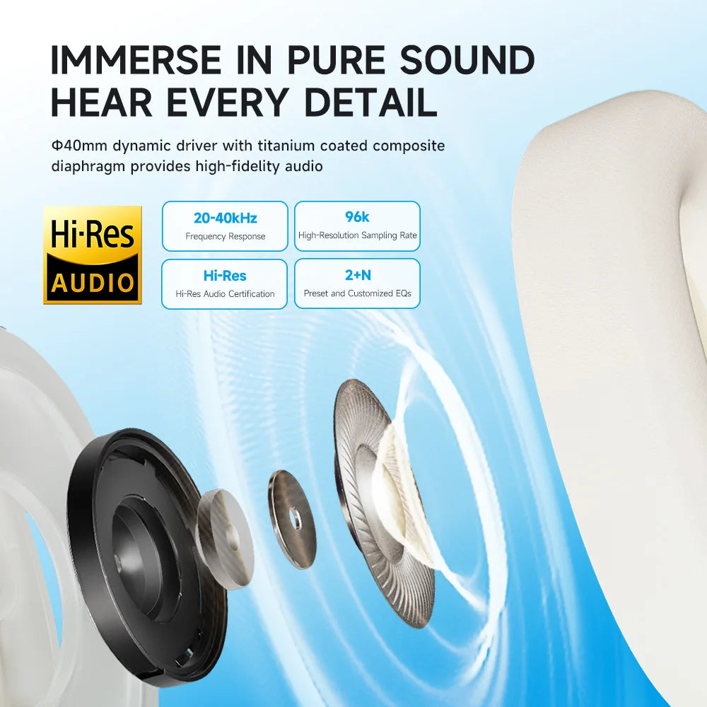 EDIFIER W800BT Pro Hybrid ANC Wireless Over-Ear Headphones Bluetooth 5.4 Hi-Res Audio 45H Playtime AI Noise Cancelling Foldable