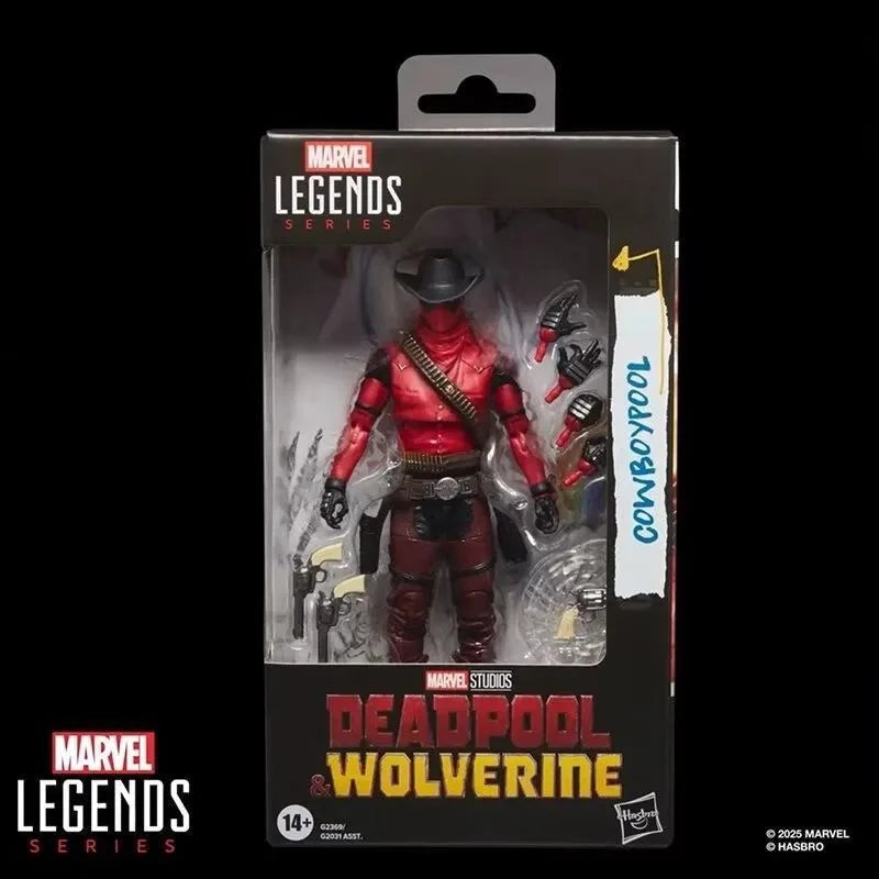 Hasbro Marvel Legends Cowboypool Wolverine Blade Deadpool Wolverine - Paquete de figuras de acción, juguetes para niños y niñas, regalo