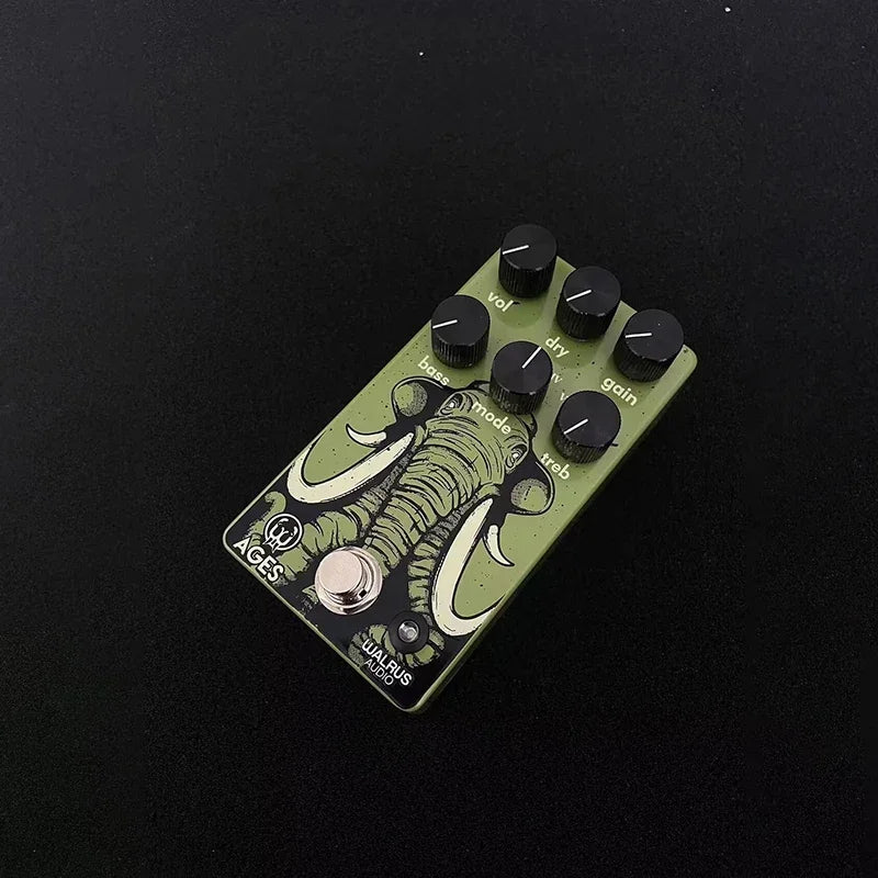 Pedal de efectos de guitarra LY-ROCK Walrus 5 en 1 Pedal Overdrive de rock multimodo