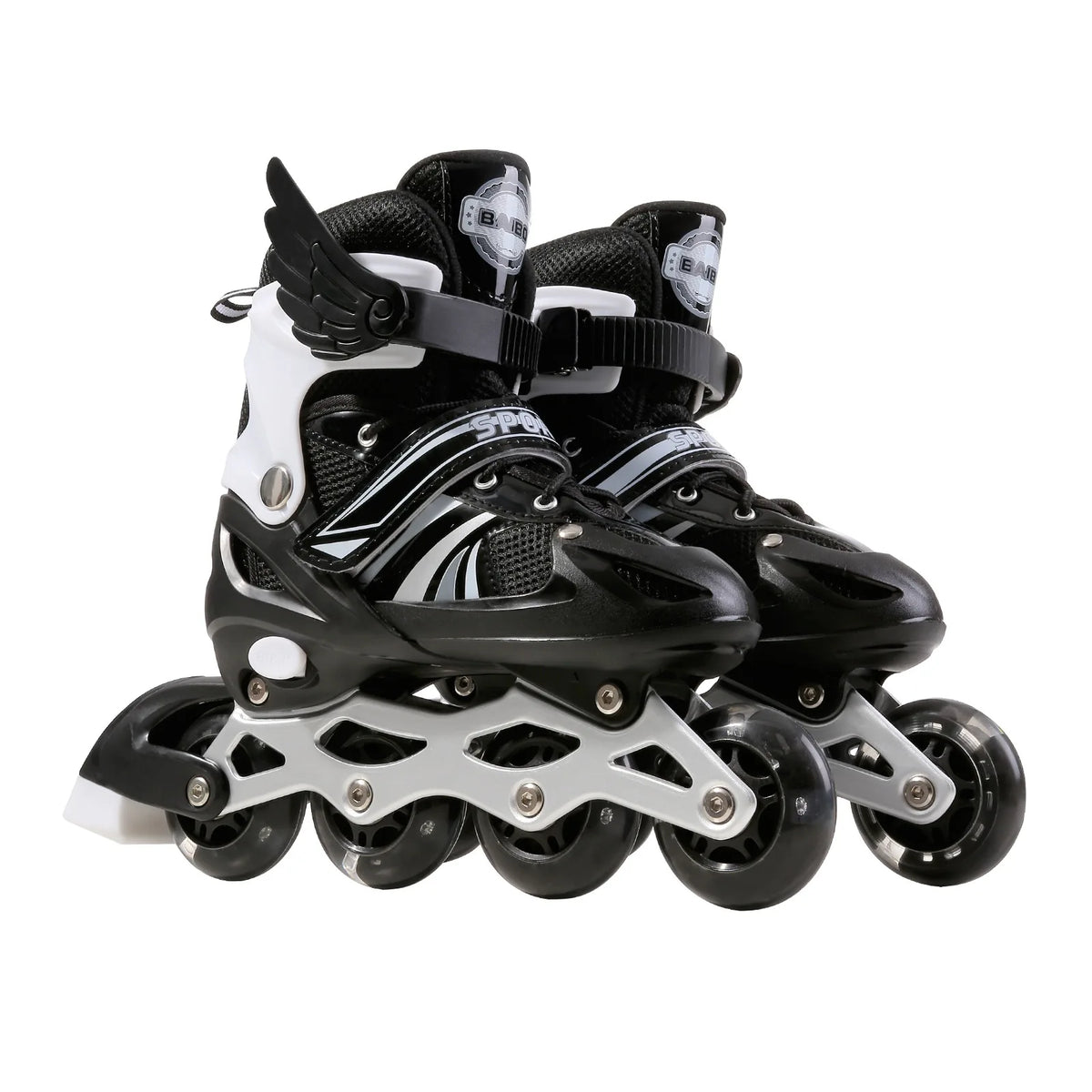 Zapatos de patinaje para niños, patines de ruedas con polea ajustable para hombres y mujeres, con un solo flash