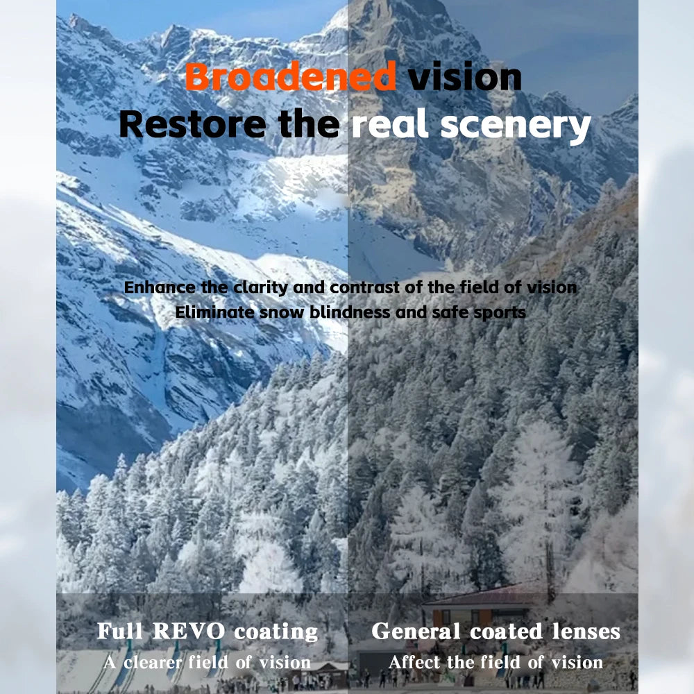 Nuevas gafas de esquí con tapa abatible, doble capa, antiniebla, lente cilíndrica grande, protección UV, gafas para deportes de invierno, Snowboard, motos de nieve