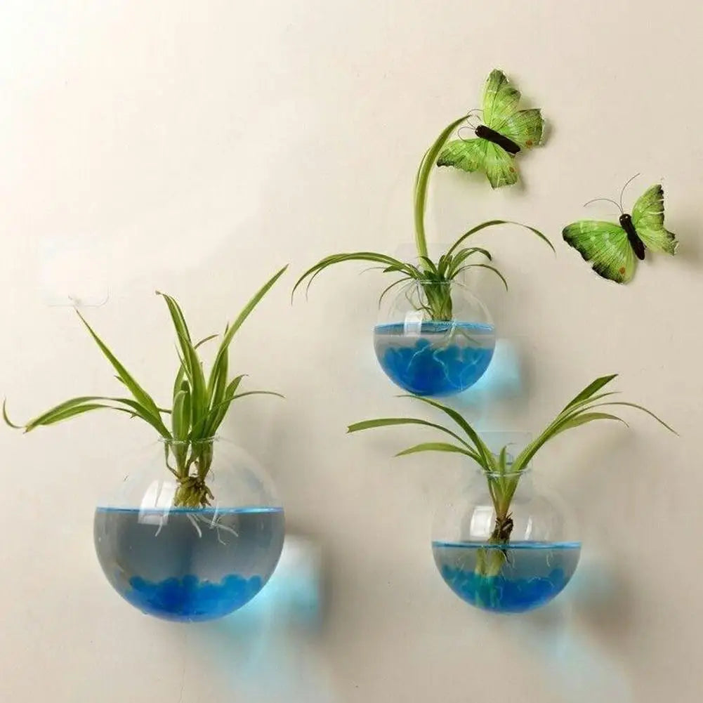 Pecera de pared, pecera de acrílico y plexiglás, acuario transparente, jarrón, decoración para el hogar, adorno para flores o mascotas, B6E9