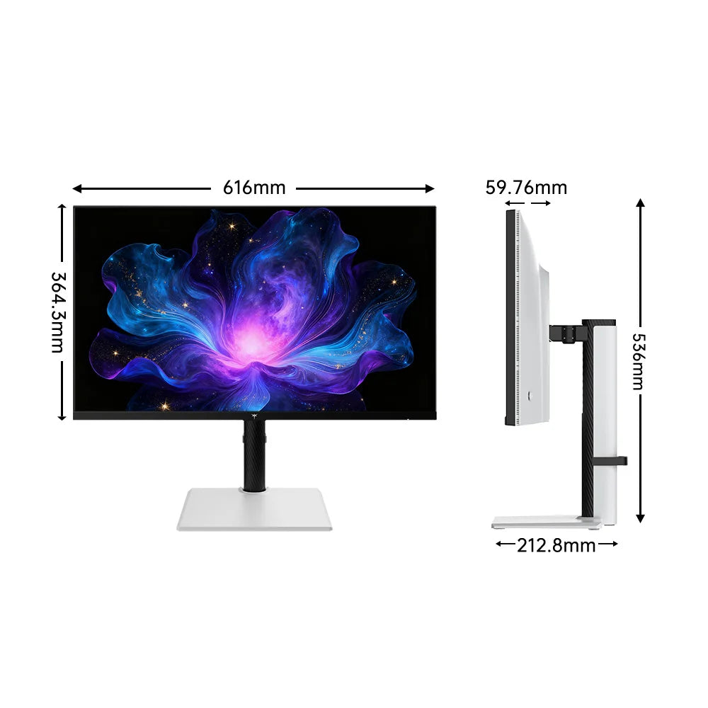 Monitor para Juegos KTC H27T6 de 27 Pulgadas, 2K QHD 2560x1440, 210Hz, IPS Rápido, HDR400, 1ms GTG, Compatible con FreeSync y G-Sync, Soporte Giratorio Ajustable en Altura, Cuidado Ocular con Luz Azul Baja