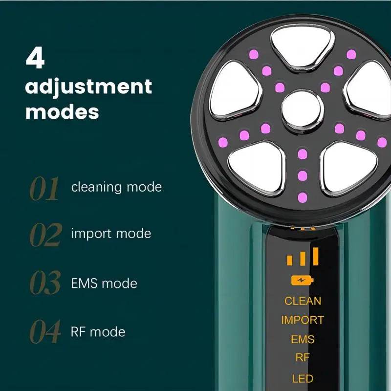 Dispositivo Facial de Microcorriente con Luz LED, Máquina de Lifting Facial con Fotones, Masajeador Reafirmante de Piel del Cuello, Herramienta de Belleza con Vibración y Rejuvenecimiento