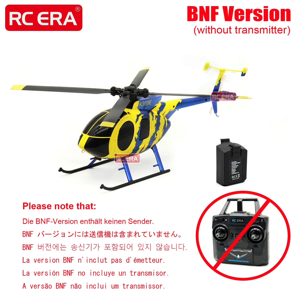 RC ERA C184 Mini MD500 con Sensor de flujo óptico escala Micro helicópteros RC para adultos principiantes Control remoto Hobby juguetes regalo