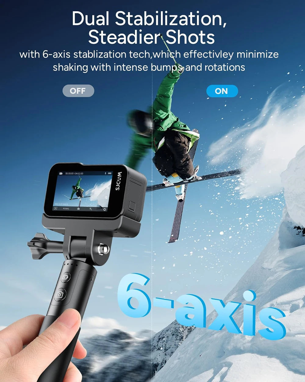 Cámara de Acción SJCAM SJ20 Impermeable con WiFi 5G para Motociclismo, Ciclismo y Viajes por Carretera, Aventuras Diurnas y Nocturnas, Cámara Creator
