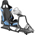 Cockpit de simulación de carreras con soporte para volante y asiento ajustable para juegos de PS5, PS4 y PC