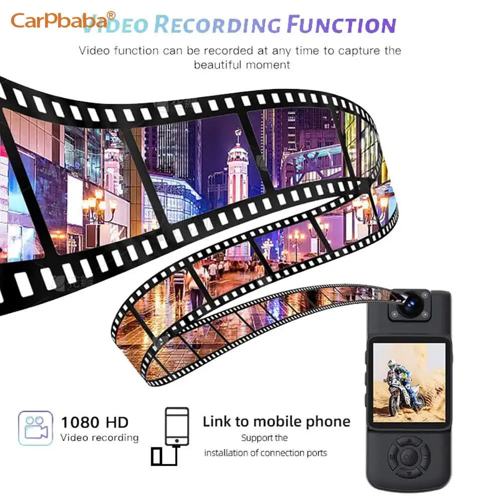 Mini Cámara Corporal KC5G 1080P HD, Cámara Deportiva con Visión Nocturna, Grabadora de Video Digital, Cámara Corporal de 1.54 Pulgadas, Videocámara Pequeña para Policía, 2MP