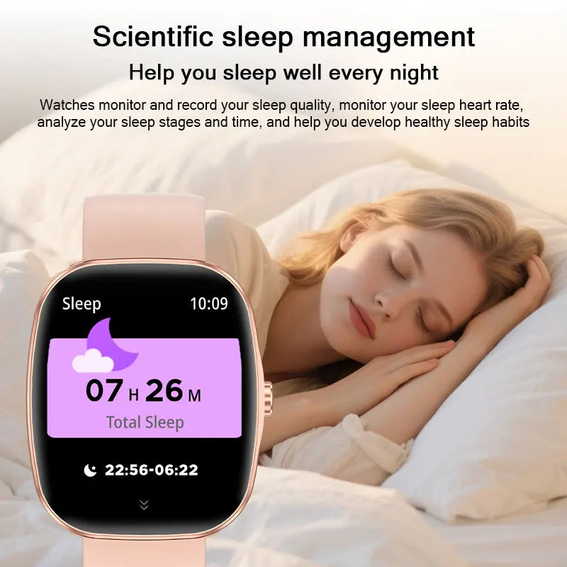 LIGE Nuevo reloj inteligente con pantalla táctil completa para hombres y mujeres, pulsera con monitor de frecuencia cardíaca, rastreador de ejercicios deportivos resistente al agua, reloj inteligente para hombres y mujeres