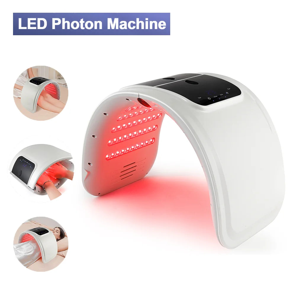 Máquina de Fotones LED de 7 Colores, Mascarilla Facial con Nano Spray, Rejuvenecimiento de la Piel, Cuidado del Acné, Dispositivo de Belleza para Salón, SPA y Uso Doméstico