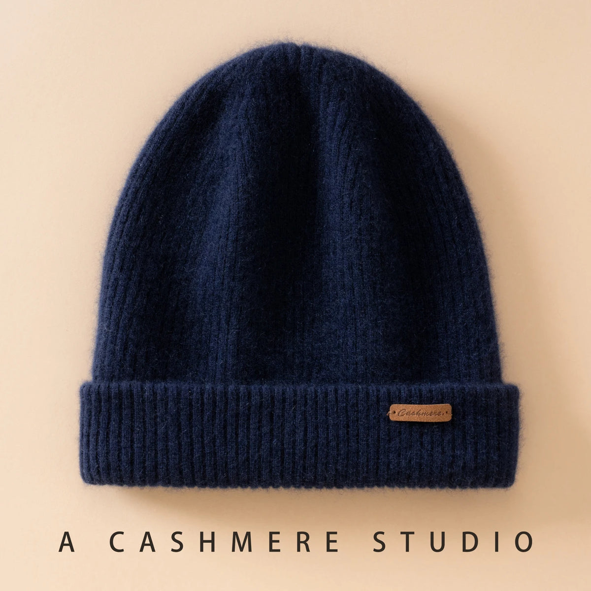 Gorros de invierno para mujeres/hombres, gorro informal para exteriores, gorro de punto de dos capas, gorros cálidos de 100% de Cachemira, gorro grueso para senderismo Unisex