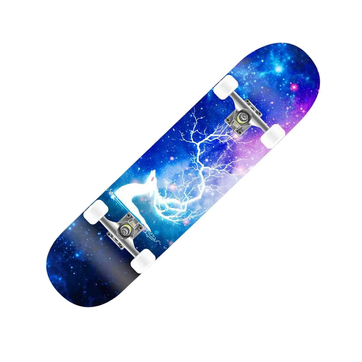 Patineta Unisex Completa con Doble Kick, Tabla de Madera Silenciosa, Diseño Cóncavo para Principiantes, Adolescentes y Jóvenes