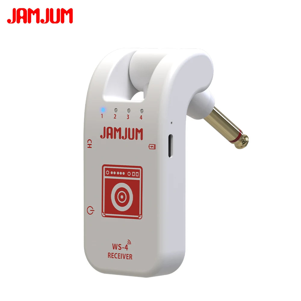 Sistema de transmisión inalámbrica para guitarra 2,4G: transmisor y receptor inalámbrico blanco para guitarras eléctricas, sintetizadores de viento, bajos,