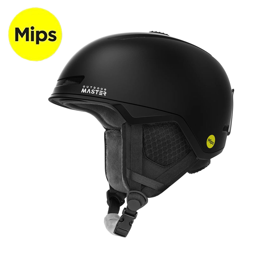 Casco de Esquí OutdoorMaster MIPS con Orejeras, 8 Ventilaciones Ajustables, PC+EPS, Alta Calidad, para Snowboard, Esquí, Skateboard y Deportes al Aire Libre