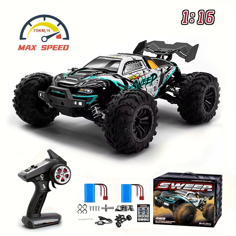 Coche RC 1/16 4x4 Teledirigido 16101PRO/16102PRO Sin escobillas 70KM/H 2.4G Eléctrico de alta velocidad Modelo de juguete todoterreno para drift