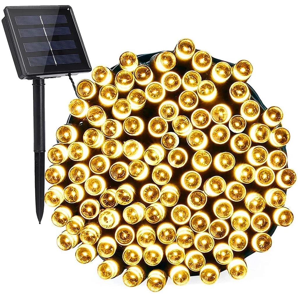 Solar Outdoor Lights Waterproof Solar String Lights 8 Modes Solar Twinkle Fair Lights for Christmas Garden Holiday Wedding Decor