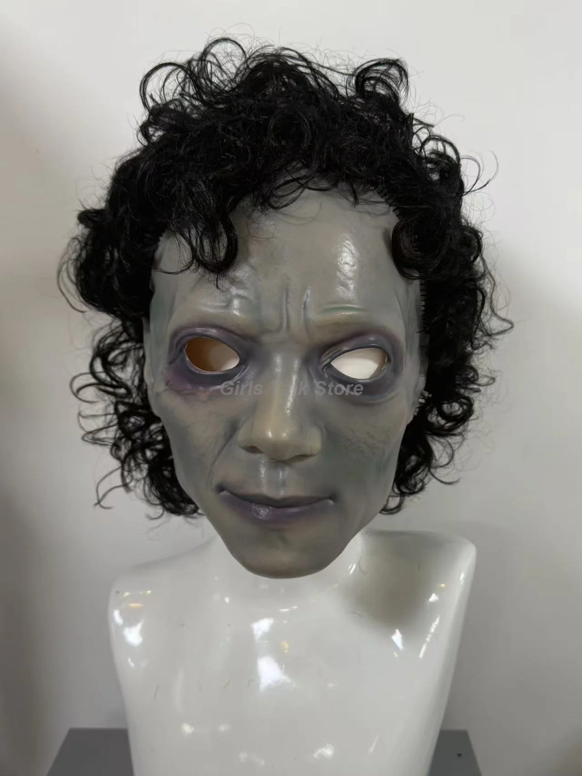Máscara de látex de Michael Jackson, estilo zombie de terror, realista y aterradora, para cosplay, máscara completa para la cabeza, para Halloween, fiestas, carnaval, hombres y mujeres