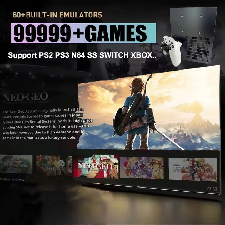 Consola de Juegos Retro G3 Pro con Win11 y Batocera, Disco Duro de 500GB/2TB, Más de 99,999 Juegos, Soporte 3D, Más de 60 Emuladores
