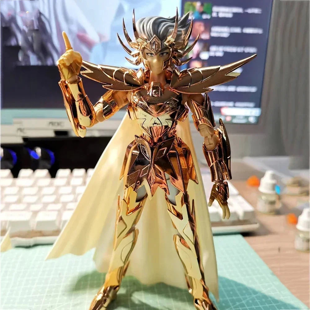 En stock: Figuras de acción de los Caballeros de Oro de Saint Seiya Myth Cloth EX: Capricornio Shura / Leo Aiolia / Aries Mu / Libra Dohko / Virgo