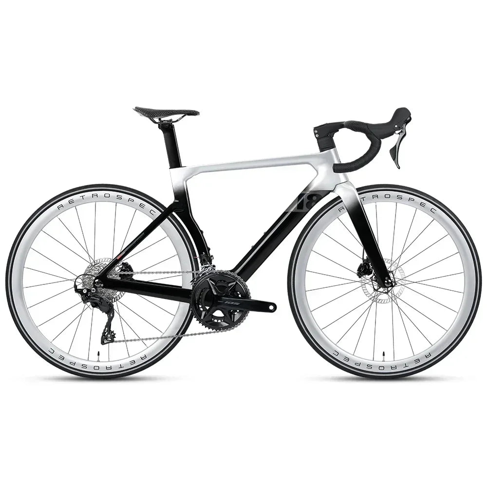 Bicicleta de carretera TWITTER T8pro 105 Kit R7120-24 velocidades, cableado interno, frenos de disco hidráulicos R7070, bicicleta aerodinámica de fibra de carbono T800