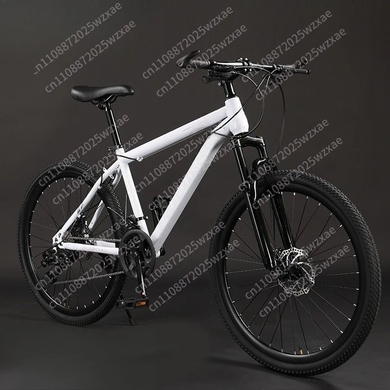 Bicicleta de montaña de acero al carbono, bicicleta de carretera de velocidad variable para hombre y mujer