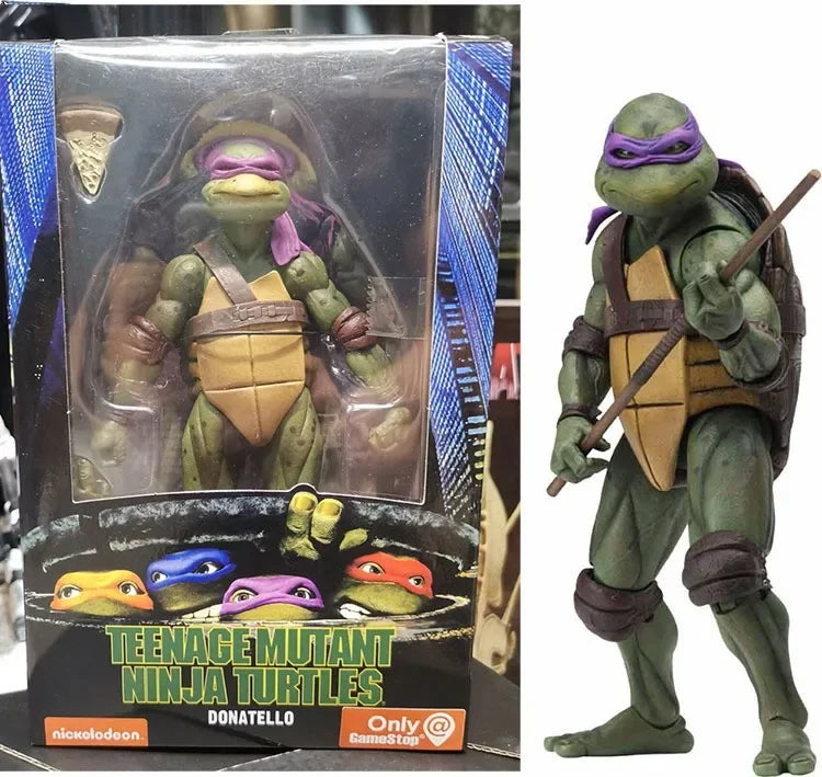 Figura de acción articulada de 7 pulgadas Neca Teenage Mutant Ninja Turtles versión película de 1990, edición limitada, modelo decorativo, juguetes